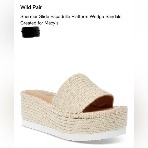 🤩”Wild Pair” Shermer Slide Espadrille Platform Sandals Beige w/White Soles” - Picture 15 of 16